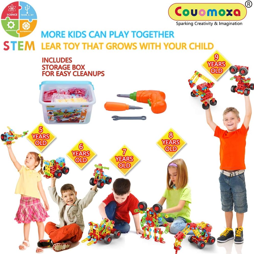 404 Pcs Building Toys STEM for Kids: 62 DIY Demo Models Construction Creative Set - Educational Toy for 5 6 7 8 9 10+ Years Old Kids Home School - Birthday Gift for Boys Girls