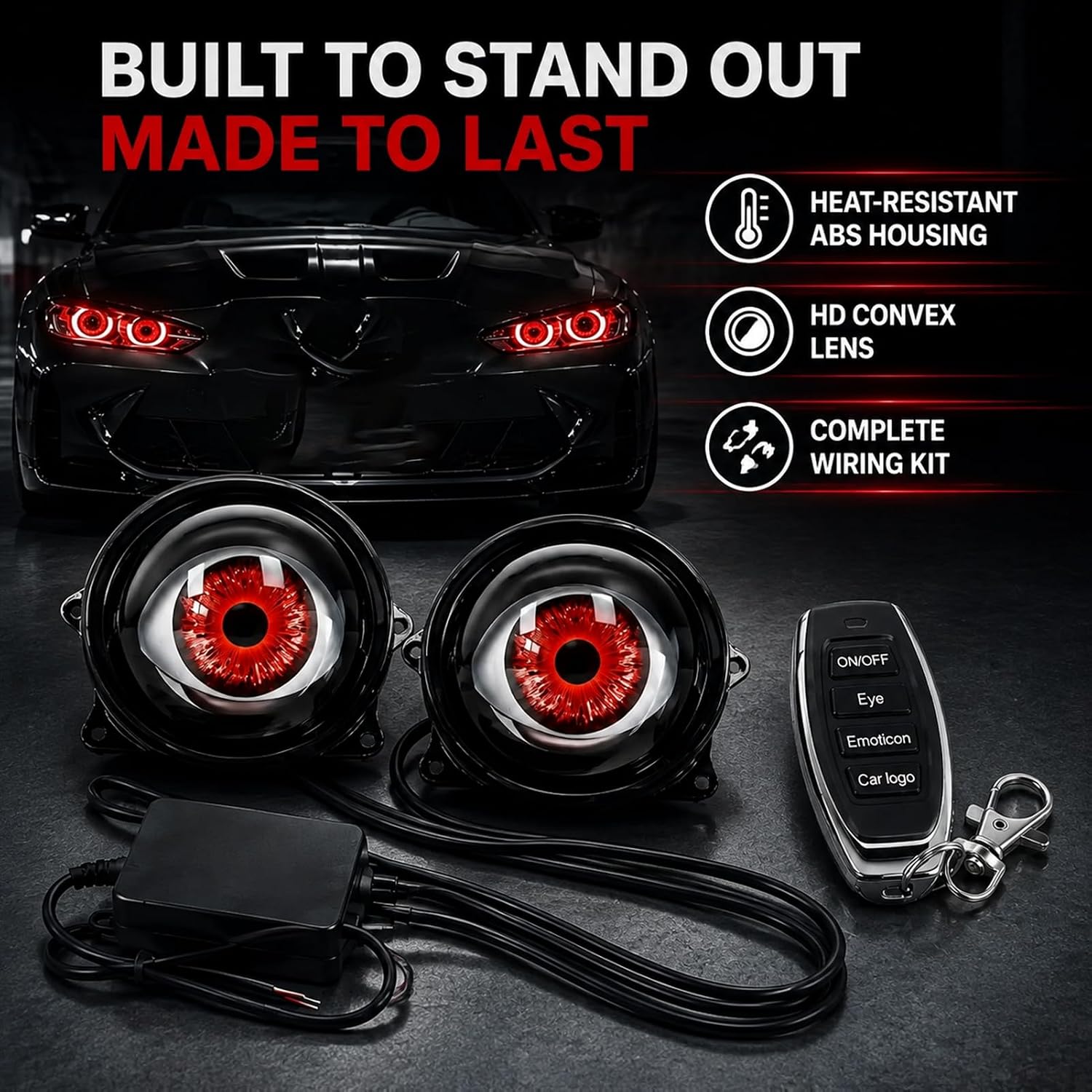 Demon Eyes Survival Kit, Dynamic Devil Eyes Car Headlight