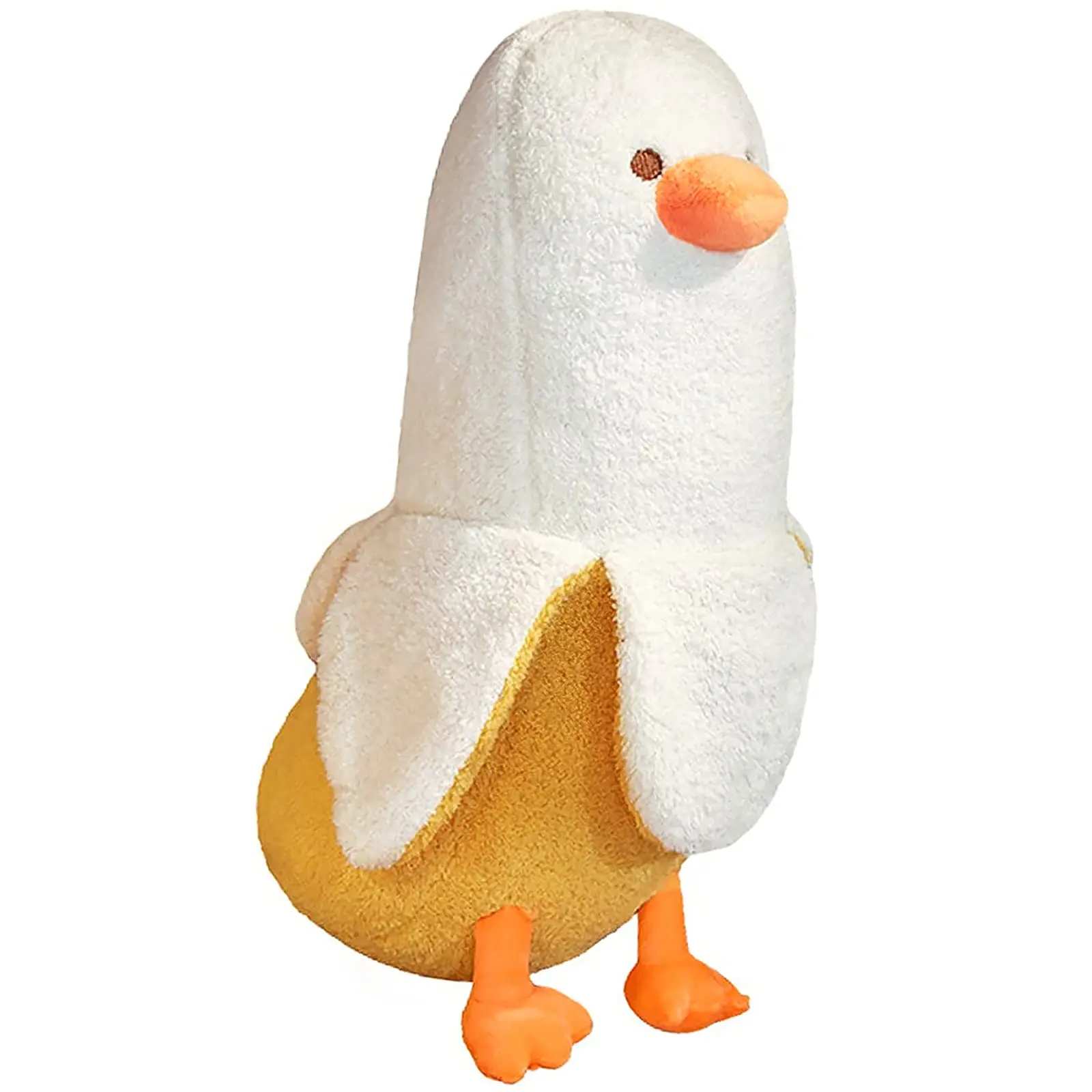 Cute Banana Duck Plush Stuffed Animal Toy for HomeDecoration Squishy Plushie Toy Comfort Plush for Gifts Soft Huggable for Parent-Child Interaction Couples & Friends Prank Toy Party Fun Gift for Kids