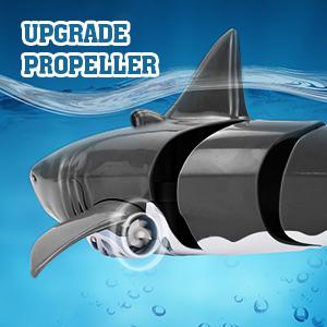 Summervibes Remote Control Shark Toys 1:18 High Simulation Scale Fish with Light for Lake Bathroom Pool 2.4g Electric RC Boat Birthday Couple Christmas Gifts