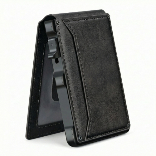 Minimalist Men’s Slim Wallet: 9 - 13 Cards, Money Clip, ID Window. RFID - Blocking, Aluminum Bifold Pop - Up