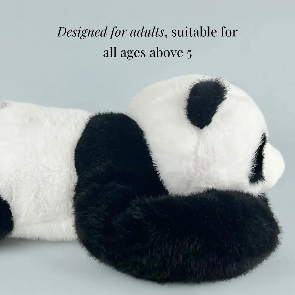 Weighted Stuffed Animal – Panda, Sloth, Bear, Koala, Raccoon & Dinosaur Plushie with Extra-Long Hugging Arms, Soft Huggable Stuffed Animal for Comfort (Panda, 25.6'')