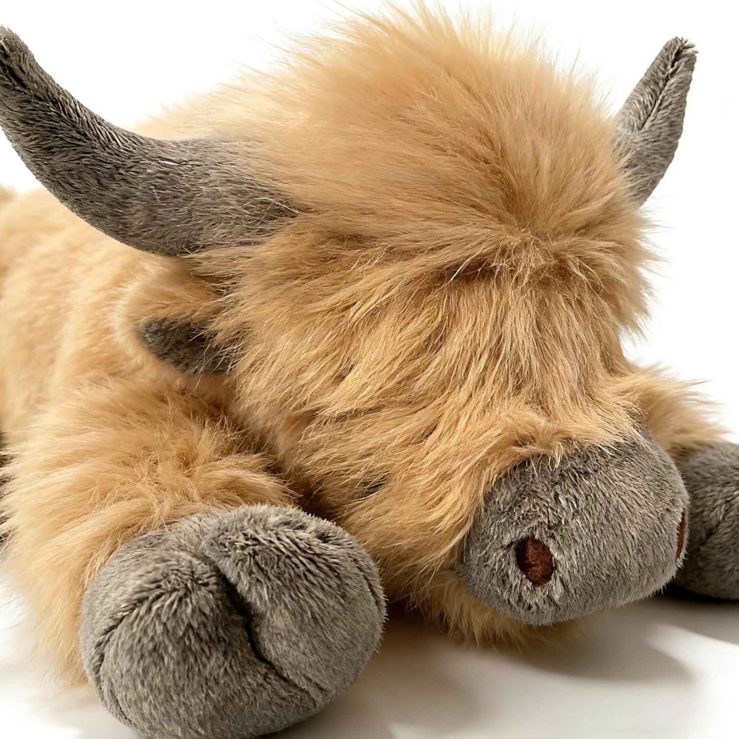 Pounds Highland Cow Weighted Stuffed Animals with Unscented Microwavable Heating Pad, Cute Coolable Heatable Weighted Plush Warm Gift for Kids & Adults