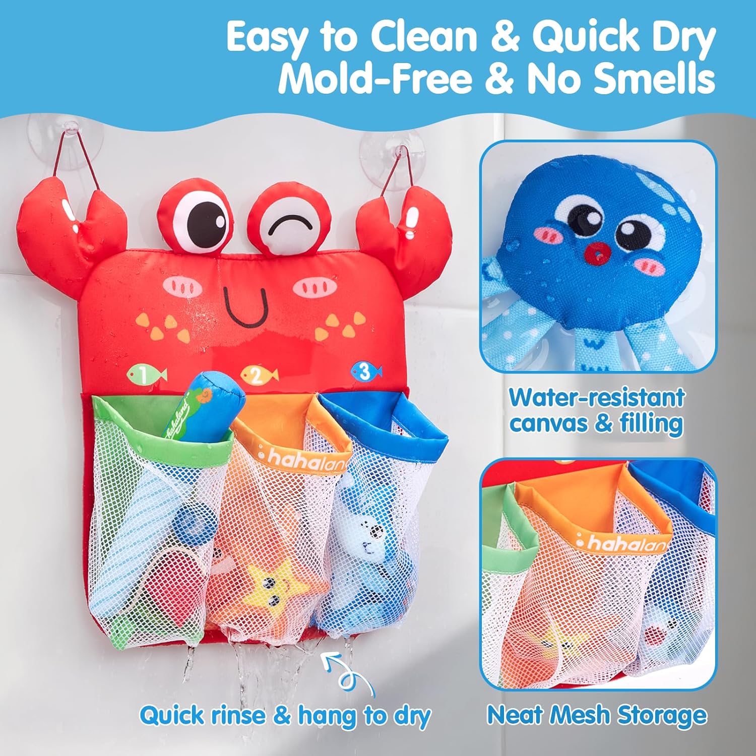 Montessori Fishing Bath Toy Set, Soft Bathtub Fishing Game with 6 Colorful Ocean Animals & Fishing Pole, 1 2 Year Old Baby Water Pool Toys with Suction Storage Bag