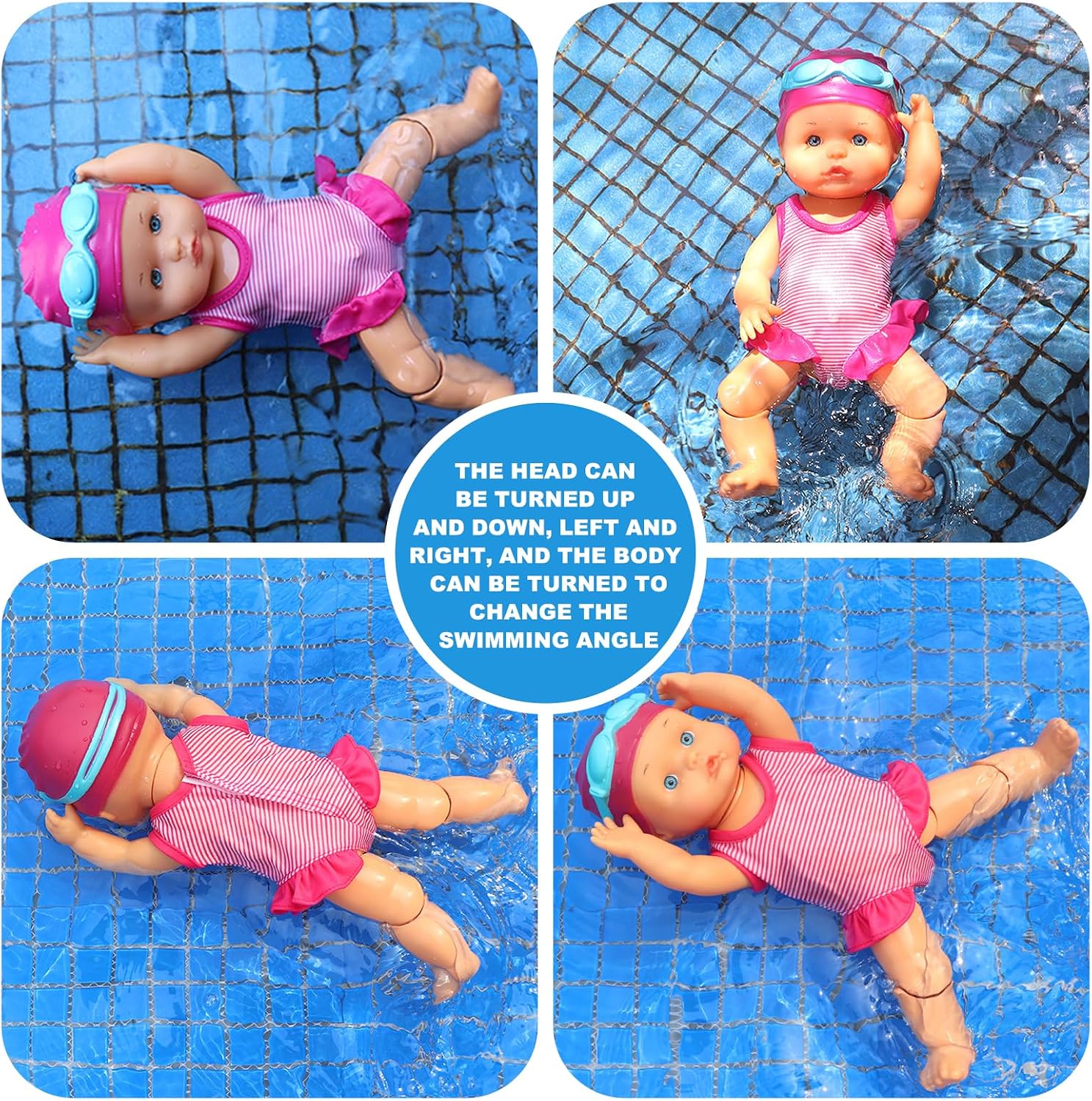 2026 New Electric Waterproof Swimmer Doll，for Pools/Bathroom Play | Waterproof Electric Swimming Doll features lifelike backstroke, perfect as a fun bath toy.