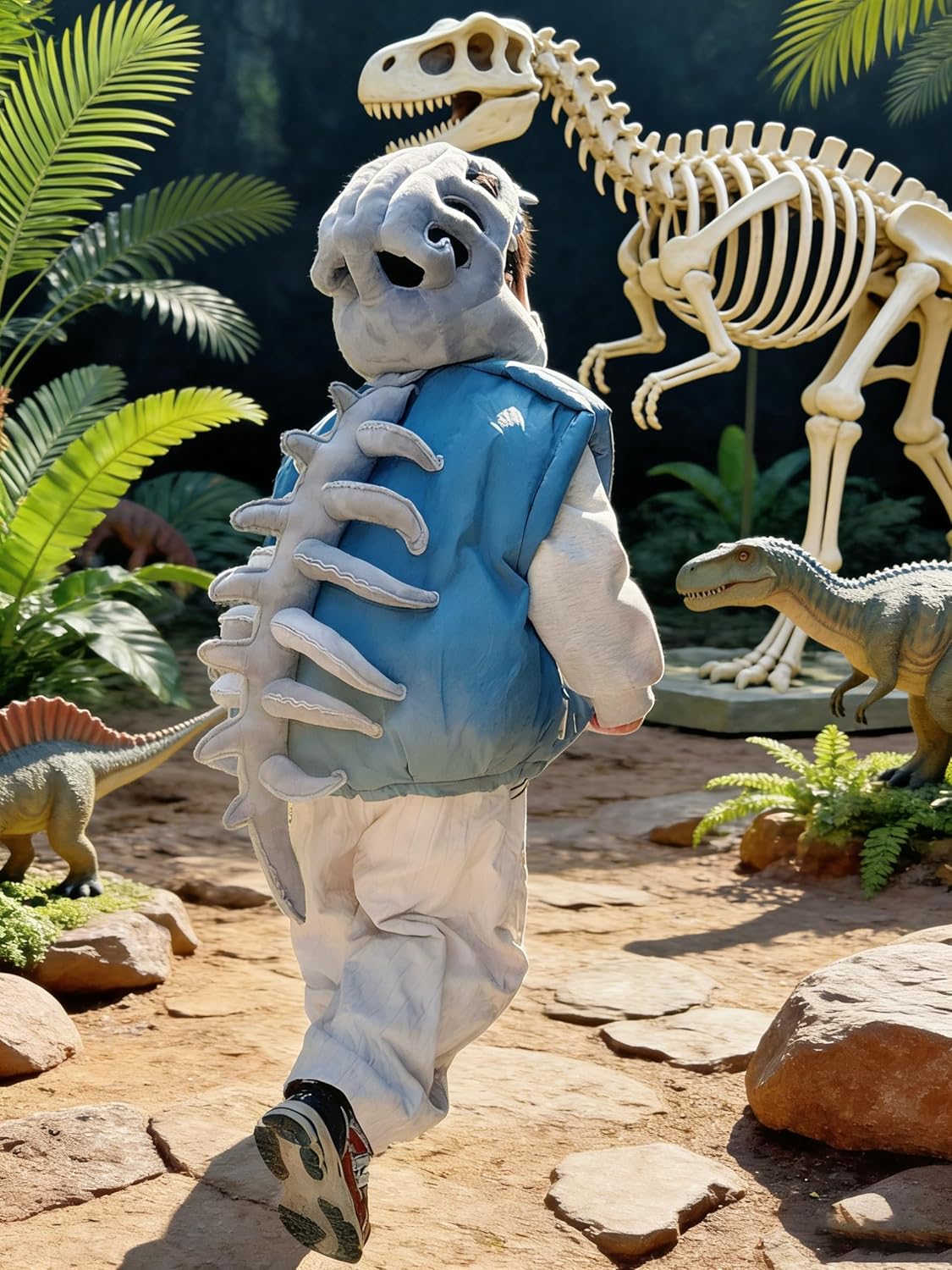 Dinosaur Skeleton Headgear Pillow, 4 Color Options Available, Unisex Cushion, Perfect for Party Cosplay and Sofa Lounging