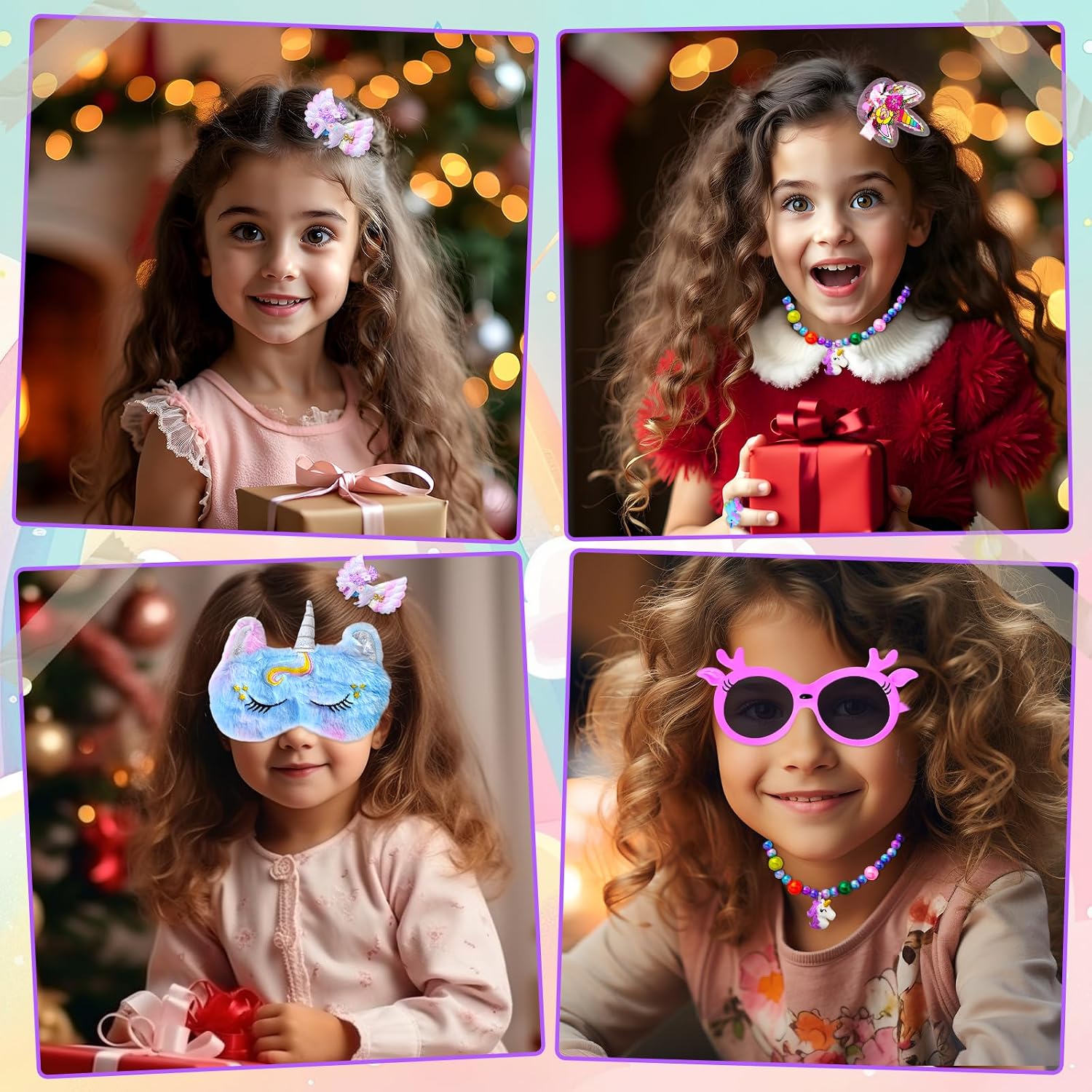 Unicorn Advent Calendar 2026 for Girls, Christmas Countdown Calendar for Kids, with 24 Days Xmas Surprise with Jewellery Bracelet Hair Accessories