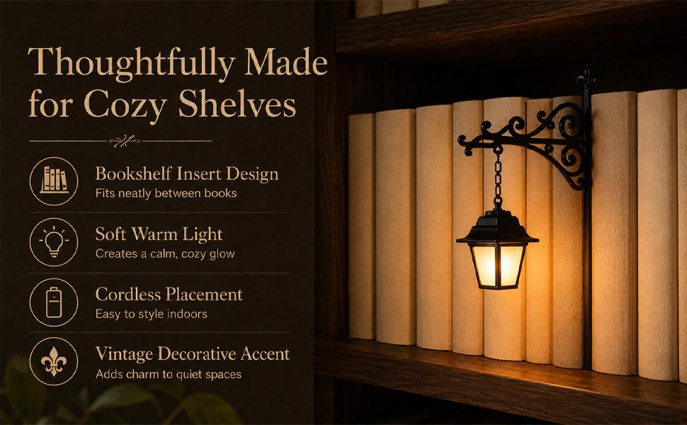 Library Lantern-Decorative Bookshelf Lighting, Miniature Hanging Shelf Lamp, Warm LED Nightlight, Reading Nook Literary Decor,Halloween decorations Library Lantern-Decorative Bookshelf Lighting, Miniature Hanging Shelf Lamp, Warm LED Nightlight, Reading Nook Literary Decor,Halloween decorations