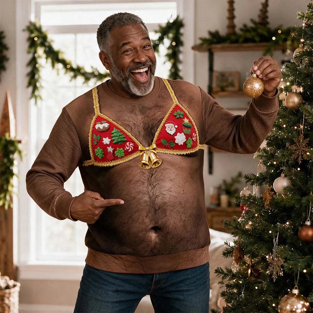 Cozy fleece novelty loungewear sweatshirt—a fun, quirky Christmas gift.