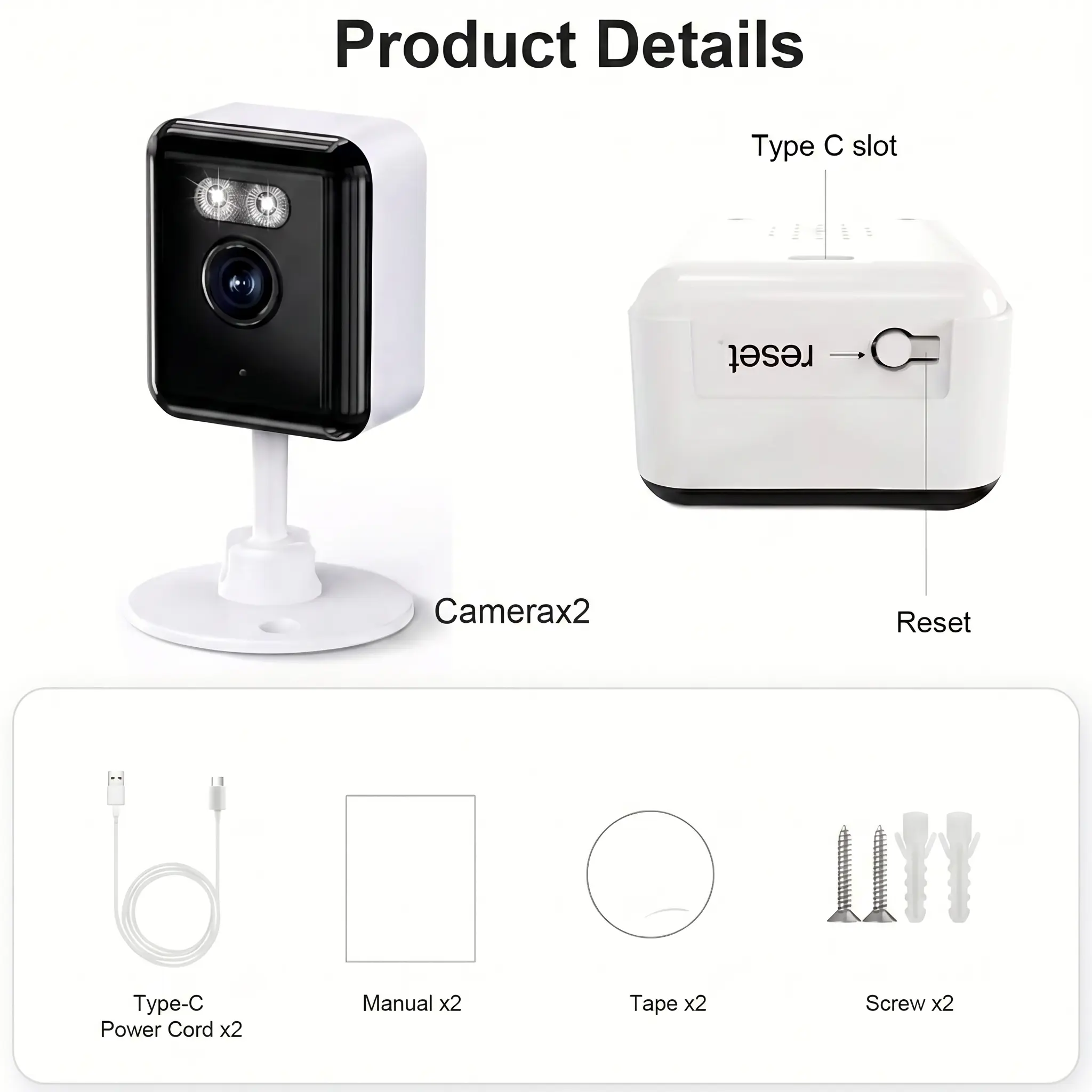 Indoor Pet Camera, 1080P HD WiFi Security Camera for Dogs Cats Baby Monitor, Full-Color Night Vision, Motion Detection Alerts, Two-Way Audio, App Control Home Camera