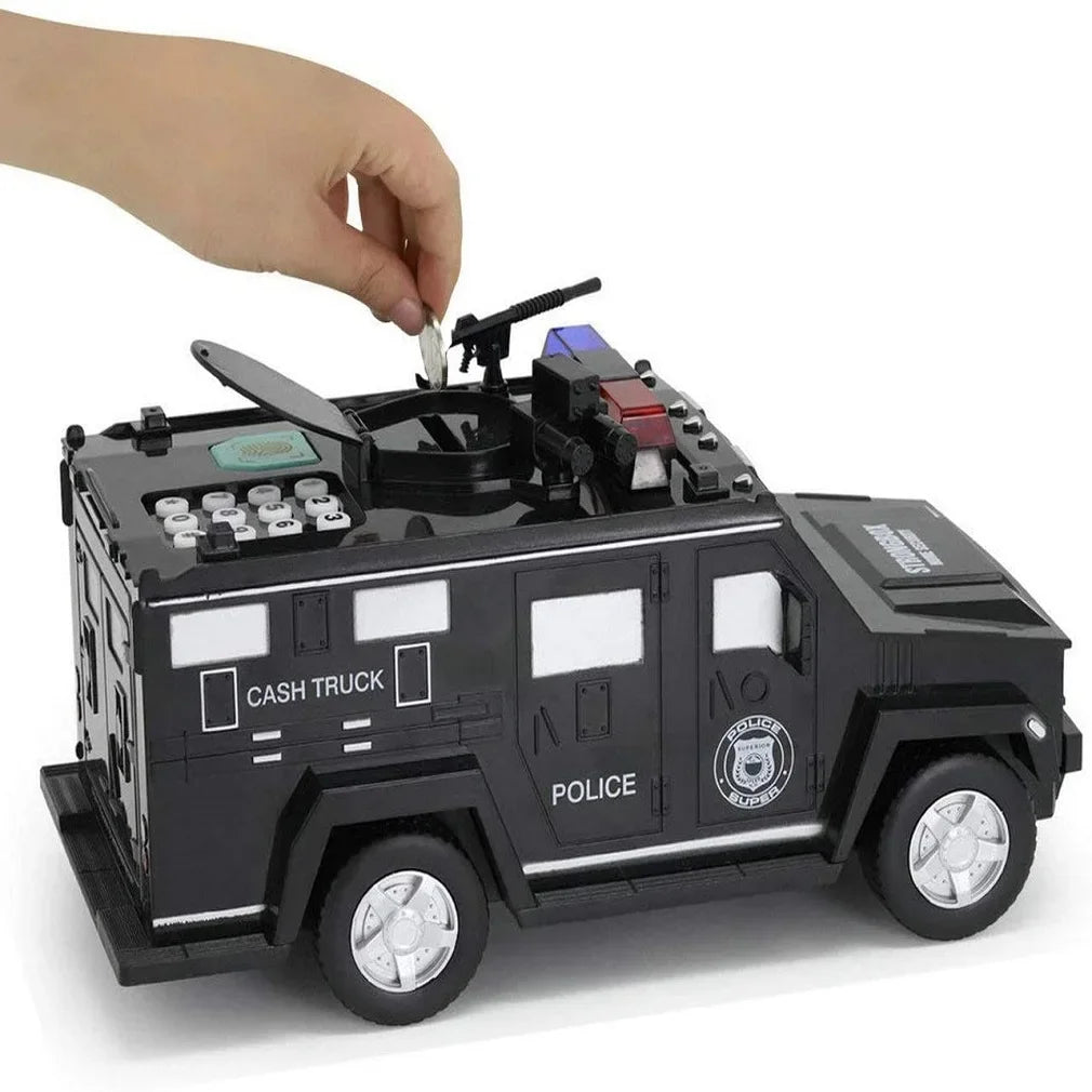 Armored Car Money Saving Box, Electronic Piggy Bank for Boys & Girls