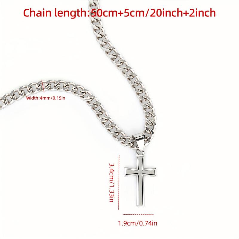 "To My Son" Stainless Steel Cross Pendant Necklace, Birthday Gift, Valentine's Day Gift, Christmas Gift, with Card and Gift Box Packaging, the Perfect Gift for Loved Ones Personalized