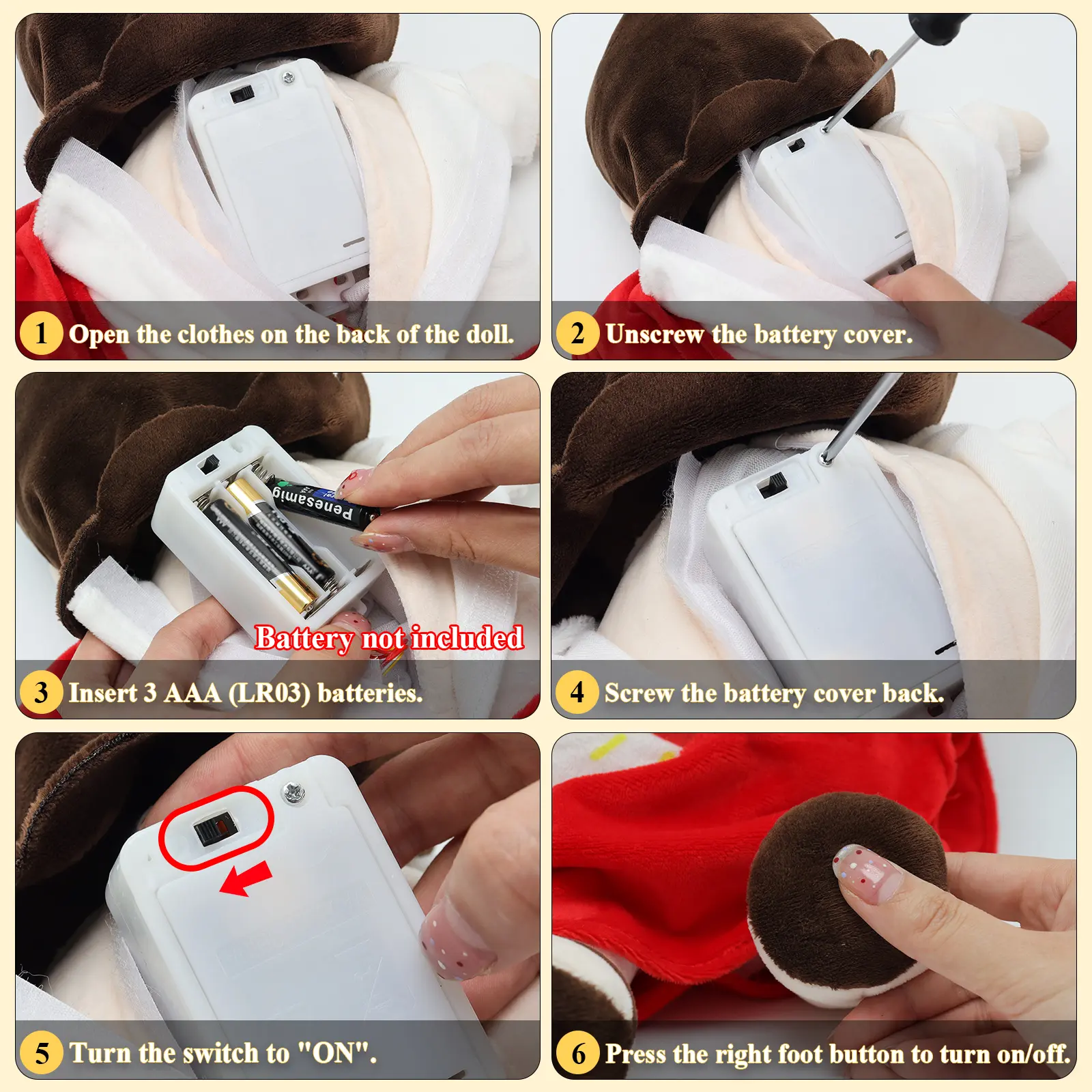 Breathing Jesus Plush Toy with Light & Sound