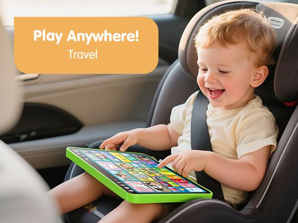 hahaland 5-Language Learning Tablet for Toddlers 1-3 &ndash; New Version Educational Toy with Sounds & Speech Therapy &ndash; Early Development Easter Gifts for Boys, Girls, Baby, Toddler, Ages 1 2 3