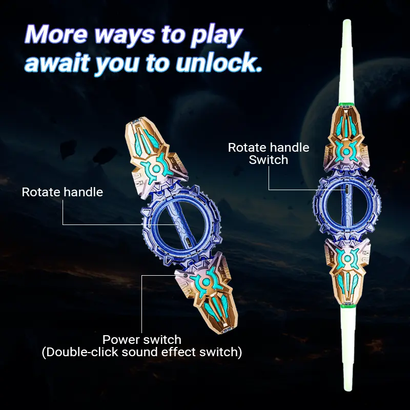 Light Up Sword, Retractable 24 Color LED Sword, Spinning Light Sword For Cosplay Costume, Real Lightsaber
