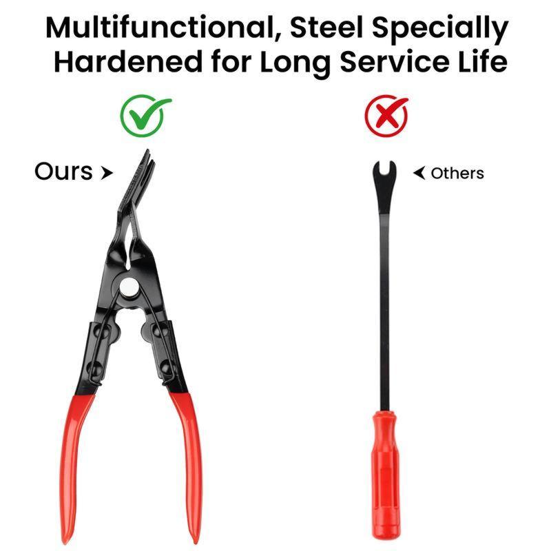 Panel Clip Pliers,Easily Removes Trim and Upholstery Clips And FastenersPrevents,Clip Removal Plier,Damage to Trim and.