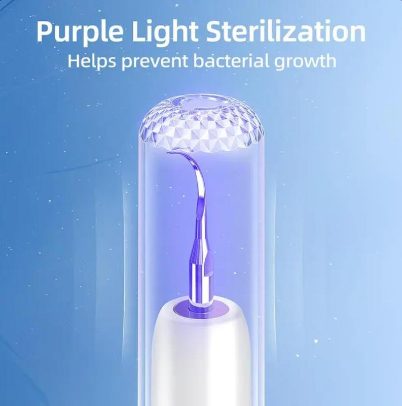 Rechargeable Electric Teeth Cleaning Tool with Replacement Heads & Manual Auxiliary Cleaning Tools, Oral Irrigator for Home Use, Tartar Remover for Teeth,Remover Teeth Cleaning Kit
