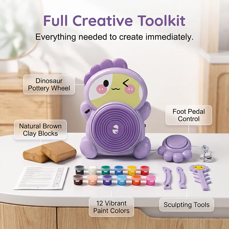 Kids Electric Pottery Wheel DIY Clay Craft Kit