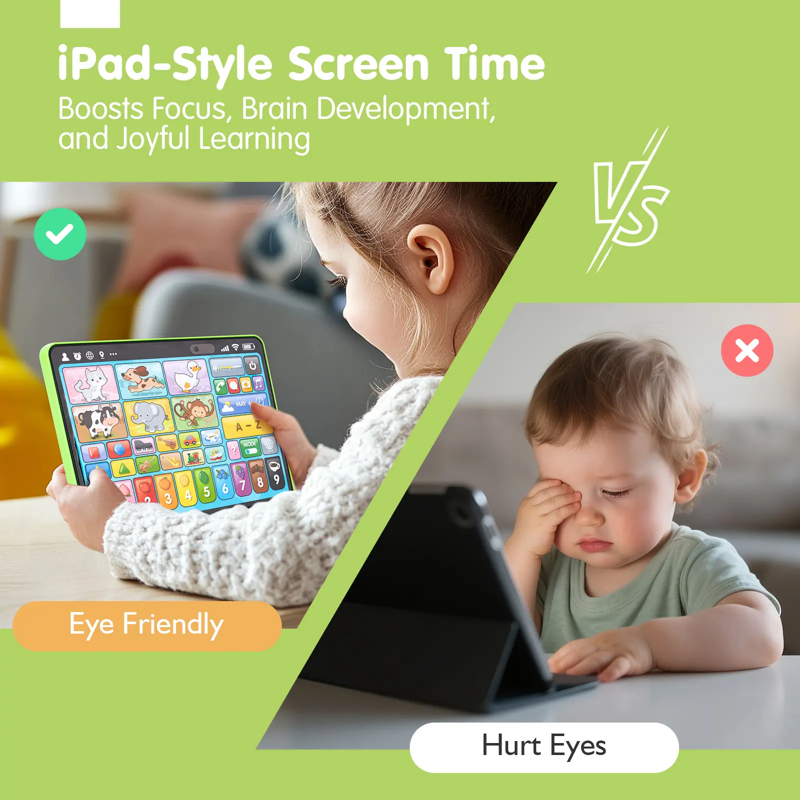 5-Language Learning Tablet for Toddlers 1-3 – New Version Educational Toy with Sounds & Speech Therapy – Early Development Easter Gifts for Boys, Girls, Baby, Toddler, Ages 1 2 3