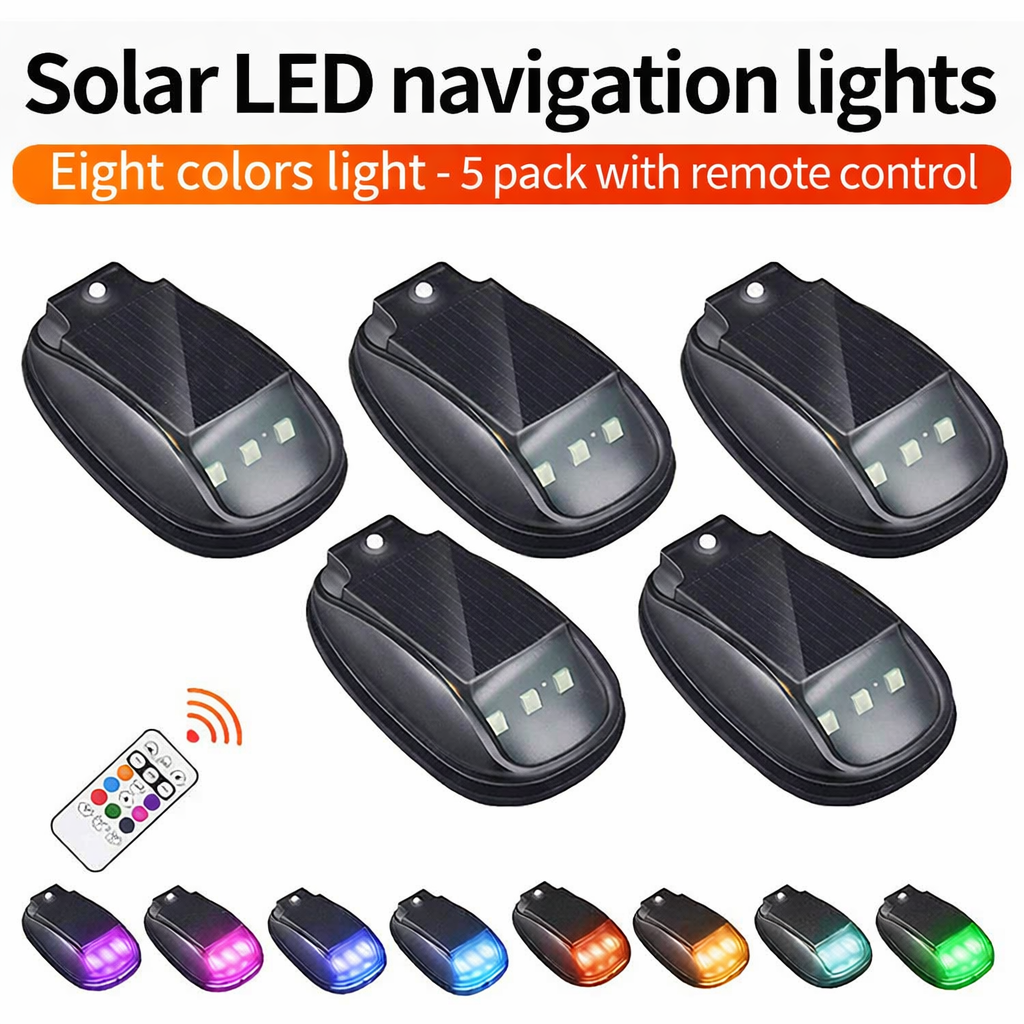Solar LED navigation lights