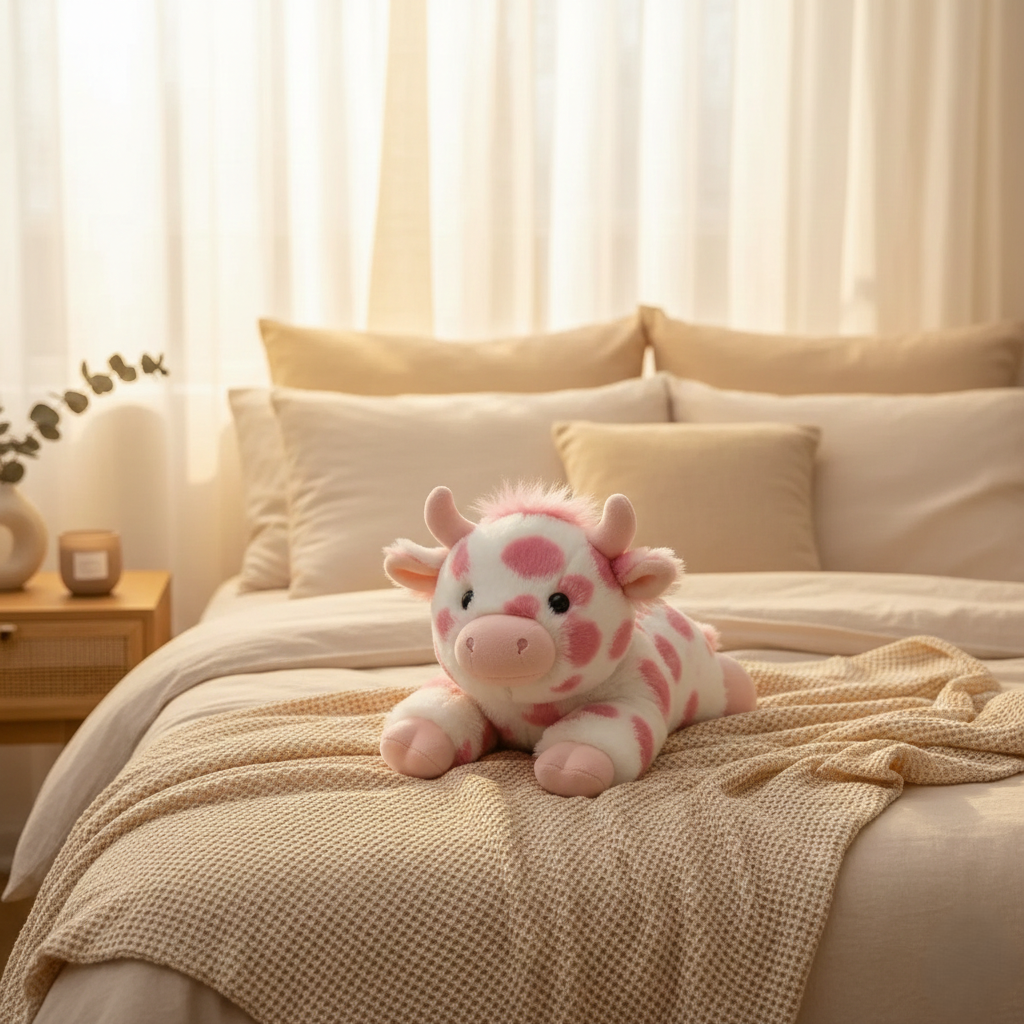 Weighted Calming Plush Highland Cow for Anxiety & Cramp Relief + 50 % OFF