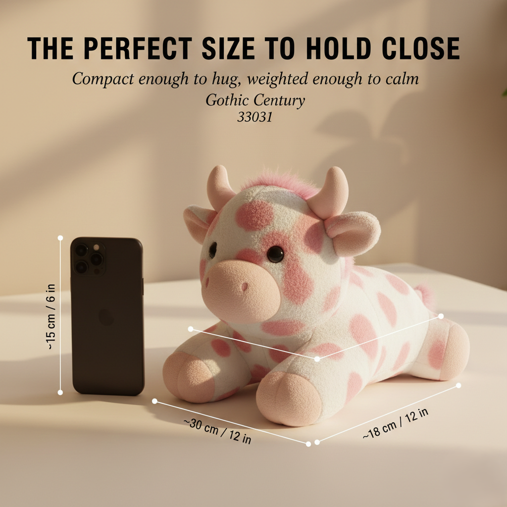 Weighted Calming Plush Highland Cow for Anxiety & Cramp Relief + 50 % OFF