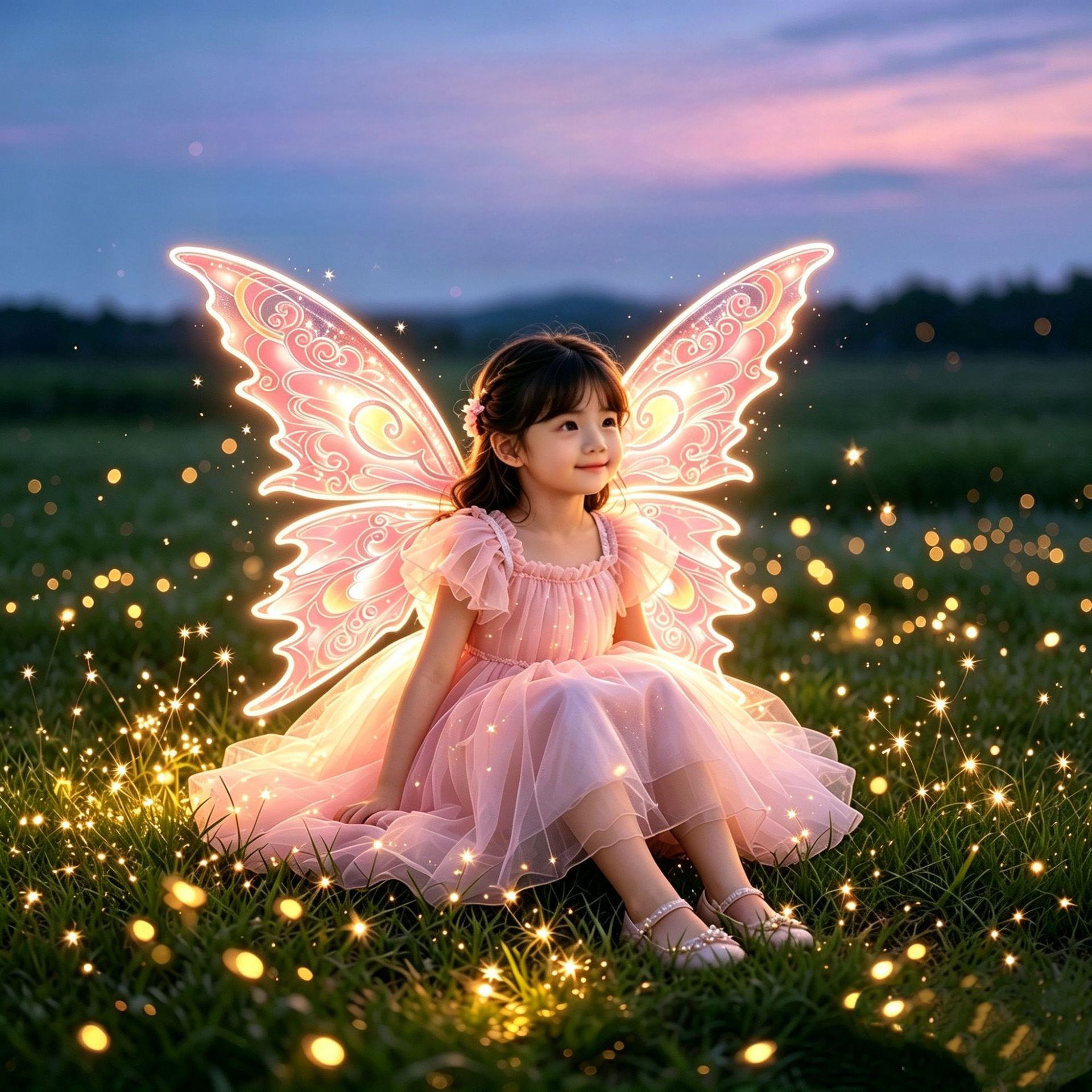 Electric Butterfly Wings Set, Moving Fairy Wings with Music and LED Lights, Light up Glowing Angel Wings Costume for Kids Girls for Halloween Cosplay Party, Birthday Gifts