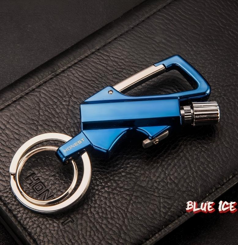 Permanent Match Infinity Lighter, Reusable Waterproof Flint Fire Starter with Keychain and Bottle Opener, Windproof Metal Kerosene Lighter for Outdoor Camping Hiking Survival (Not Include Lighter Fluid)