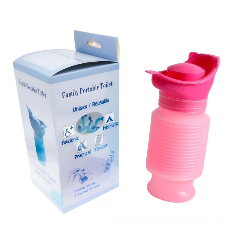 1set Urinal Car Urinal Bucket Outdoor Standing Urine Emergency Travel Portable Reusable Shrinkable Camping Toilet Urine Leak