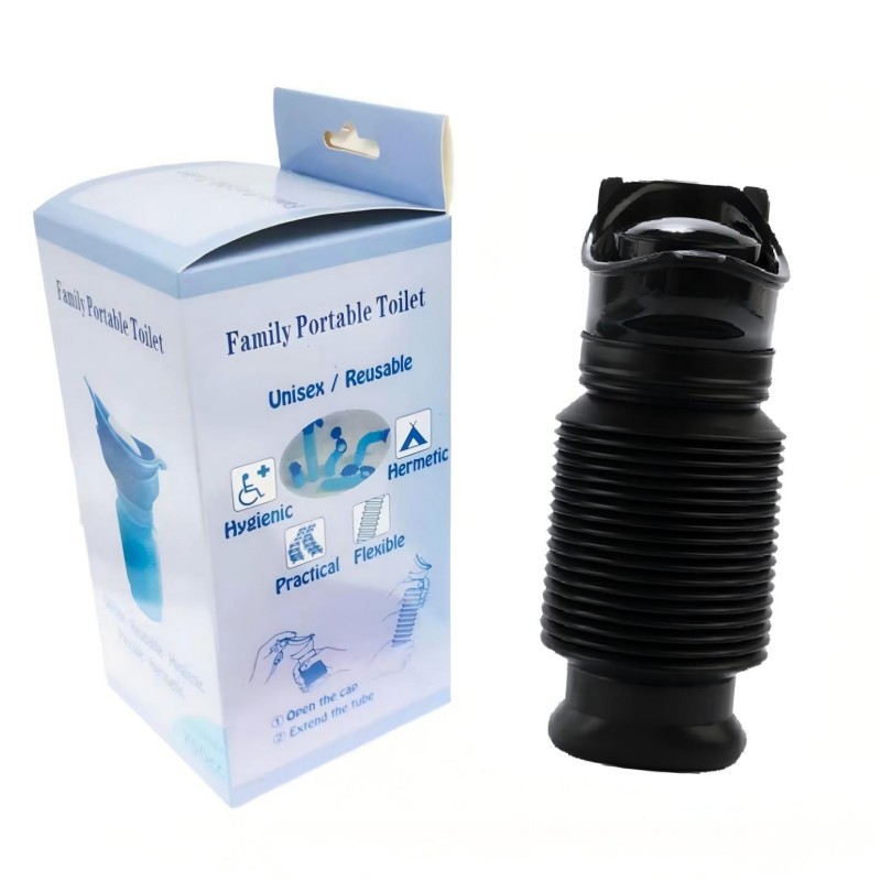 1set Urinal Car Urinal Bucket Outdoor Standing Urine Emergency Travel Portable Reusable Shrinkable Camping Toilet Urine Leak