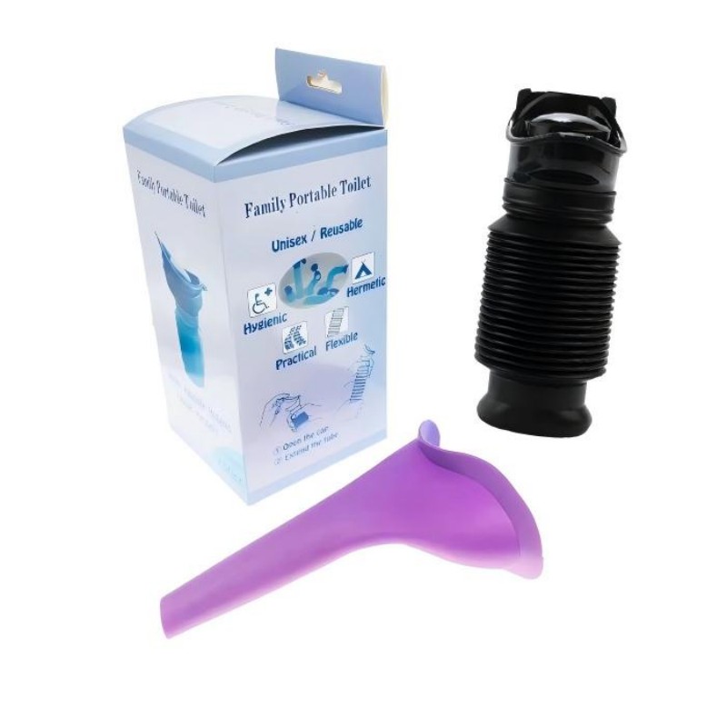 1set Urinal Car Urinal Bucket Outdoor Standing Urine Emergency Travel Portable Reusable Shrinkable Camping Toilet Urine Leak