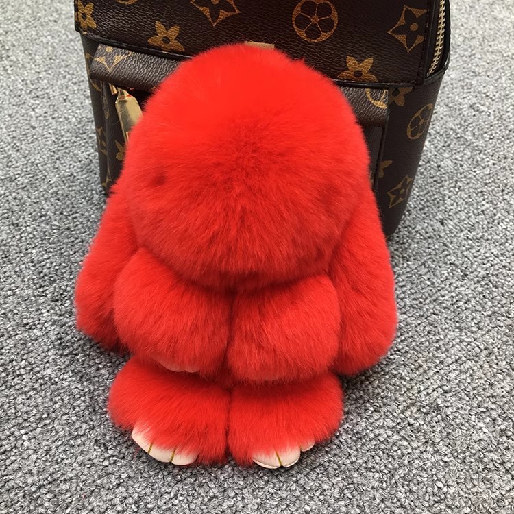 BunnyLulu Handmade Fluffy Bunny PomPom Keychain with Designed Tin Box, – Cute Eater Basket Gift, Travel Accessory & Birthday Present for Girls & Women