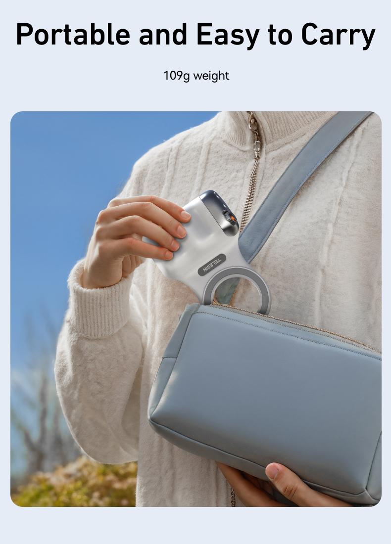 【TikTokShopBlackFriday】TELESIN Magnetic Phone Camera Grip with Wireless Shutter &ndash; DSLR-Style Handle for iPhone & Android, 1/4" Screw, Ergonomic Design, Perfect for Vlogging, Selfies, and Steady Shots, Compatible with iPhone 17