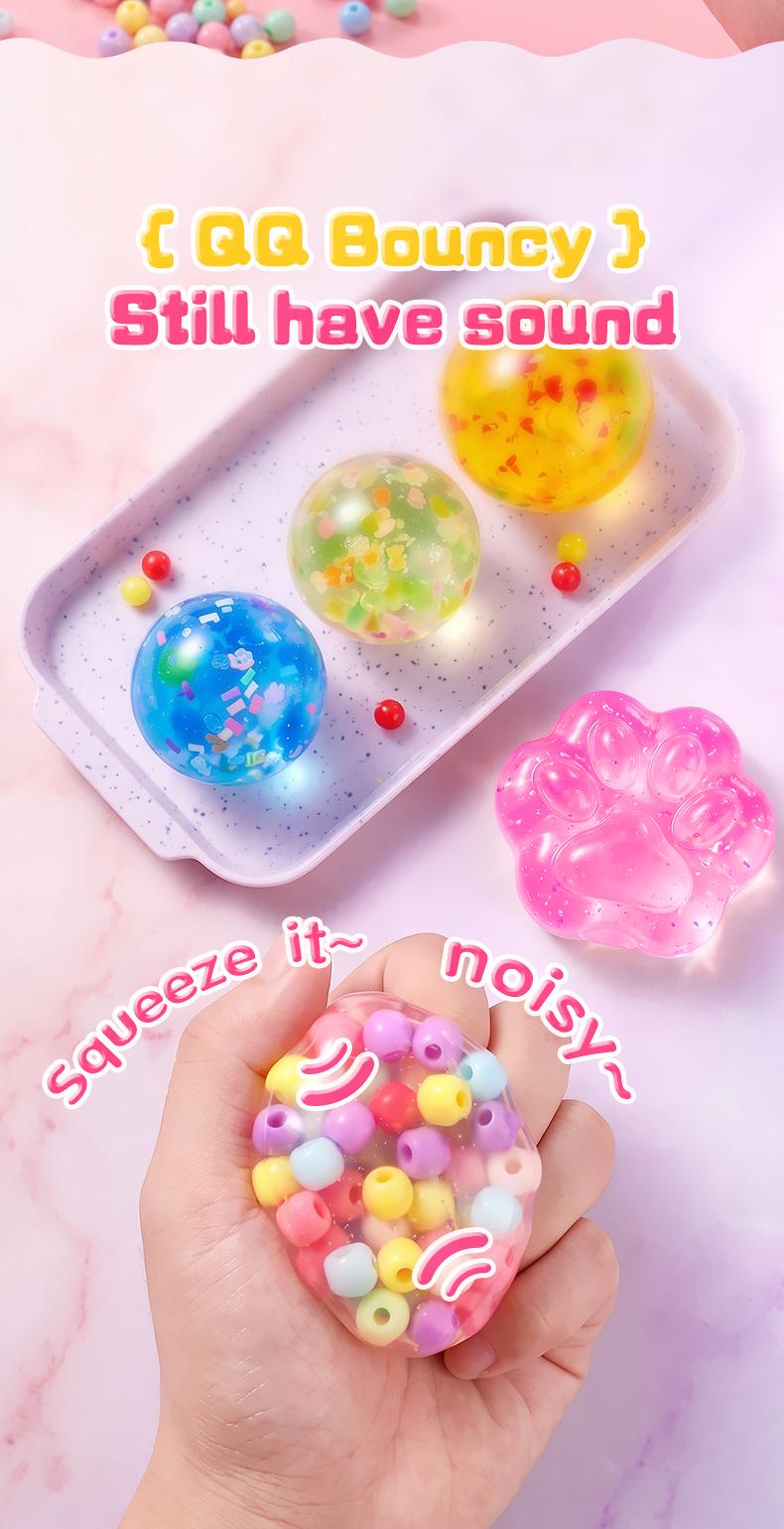 Kawaii DIY Squishy Kit - Unisex Cat Paw Mochi Squishy, Super Soft Texture, ASMR Stress Relief Fidget Toy, Handmade Room Decor, Creative Craft Activity, Cool Handmade Gift for Kids, Squishies Toys