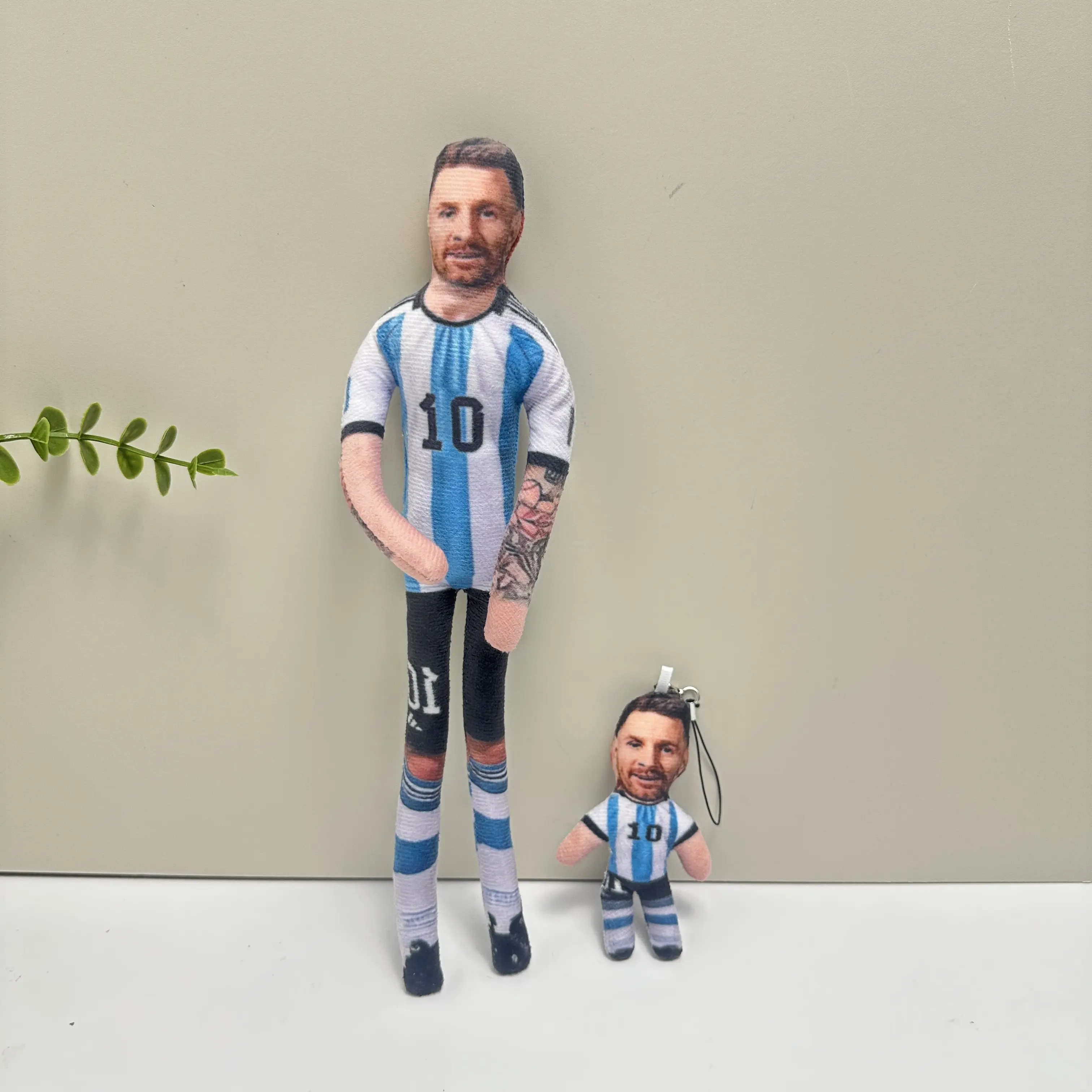 Soccer Player Plush Doll, Poseable Jointed Plush Figure, Soft Stuffed Toy