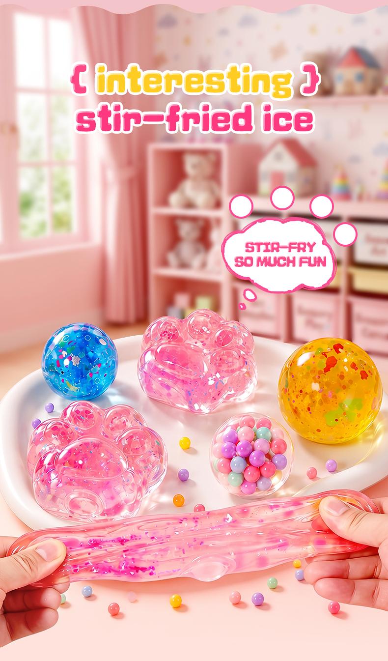 Kawaii DIY Squishy Kit - Unisex Cat Paw Mochi Squishy, Super Soft Texture, ASMR Stress Relief Fidget Toy, Handmade Room Decor, Creative Craft Activity, Cool Handmade Gift for Kids, Squishies Toys