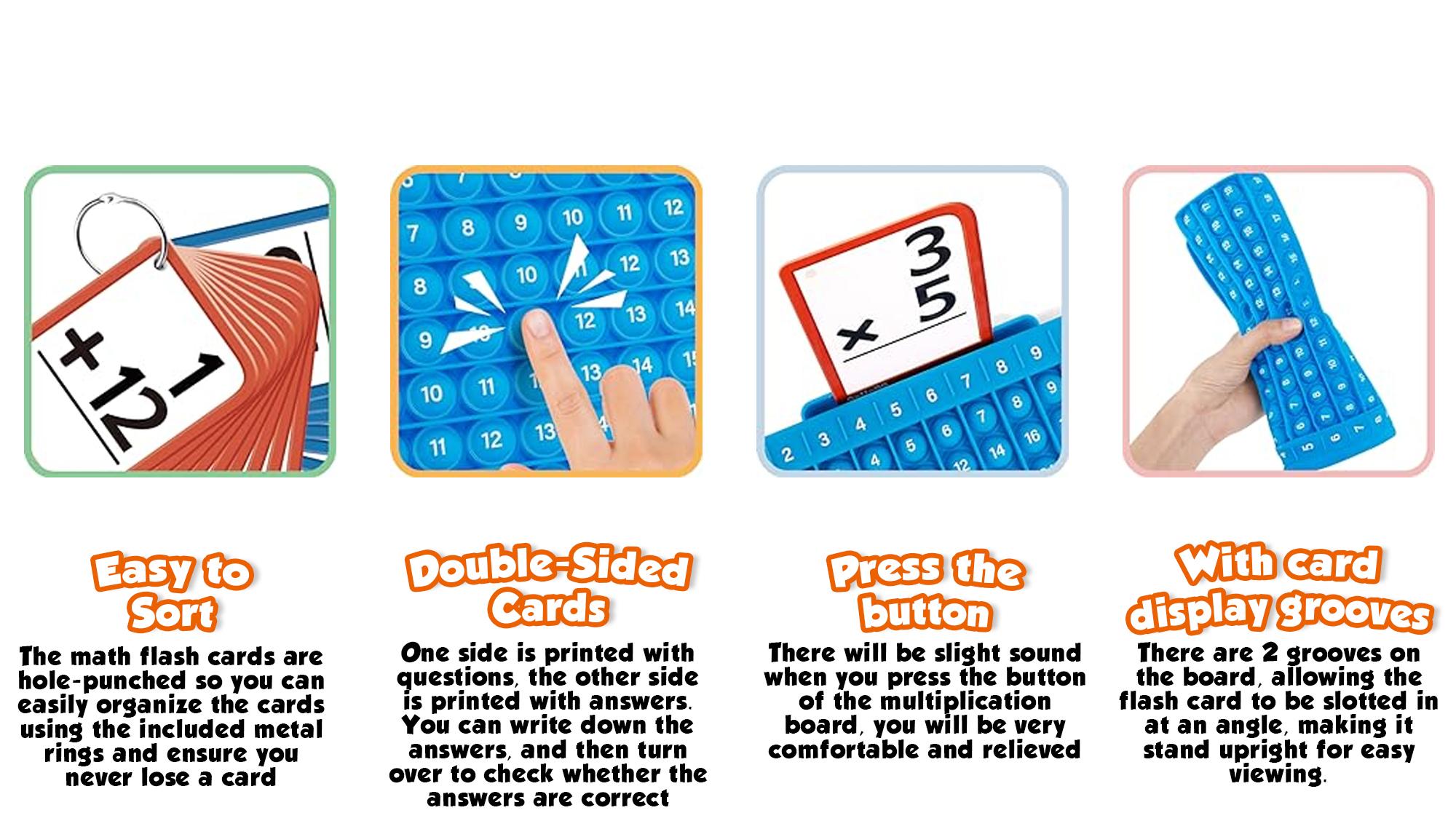 Torlam Math Flash Cards & Math Board, Multiplication Flash Card Times Table Chart, POP Fidget chart, Math Manipulatives Division, Addition, Math fidget toys, Subtraction Games Toys for Kids, 1st, 2nd, 3rd, 4th, 5th,6th Grade Torlam Math Flash Cards & Math Board, Multiplication Flash Card Times Table Chart, POP Fidget chart, Math Manipulatives Division, Addition, Math fidget toys, Subtraction Games Toys for Kids, 1st, 2nd, 3rd, 4th, 5th,6th Grade