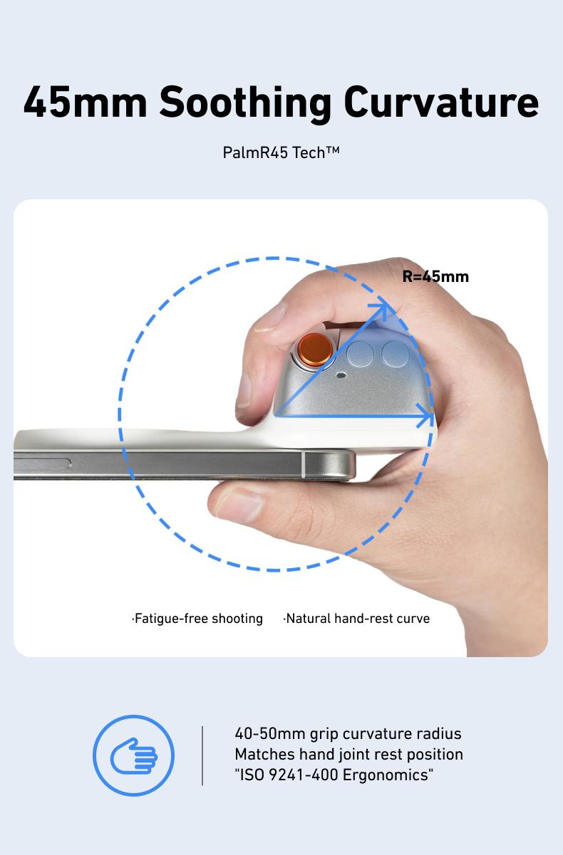 【TikTokShopBlackFriday】TELESIN Magnetic Phone Camera Grip with Wireless Shutter &ndash; DSLR-Style Handle for iPhone & Android, 1/4" Screw, Ergonomic Design, Perfect for Vlogging, Selfies, and Steady Shots, Compatible with iPhone 17