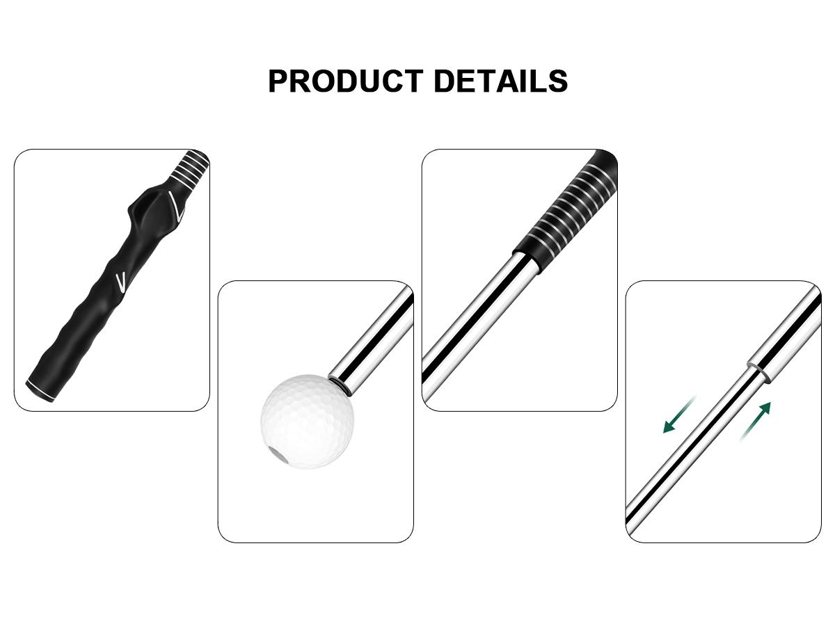 Arttodo Retractable Golf Swing Training Aid, Telescopic club, Click Sound Stick Trainer, Golf Warm Up, Grip Trainer, Strength, Tempo Training Aids, Golf Gift Arttodo Retractable Golf Swing Training Aid, Telescopic club, Click Sound Stick Trainer, Golf Warm Up, Grip Trainer, Strength, Tempo Training Aids, Golf Gift