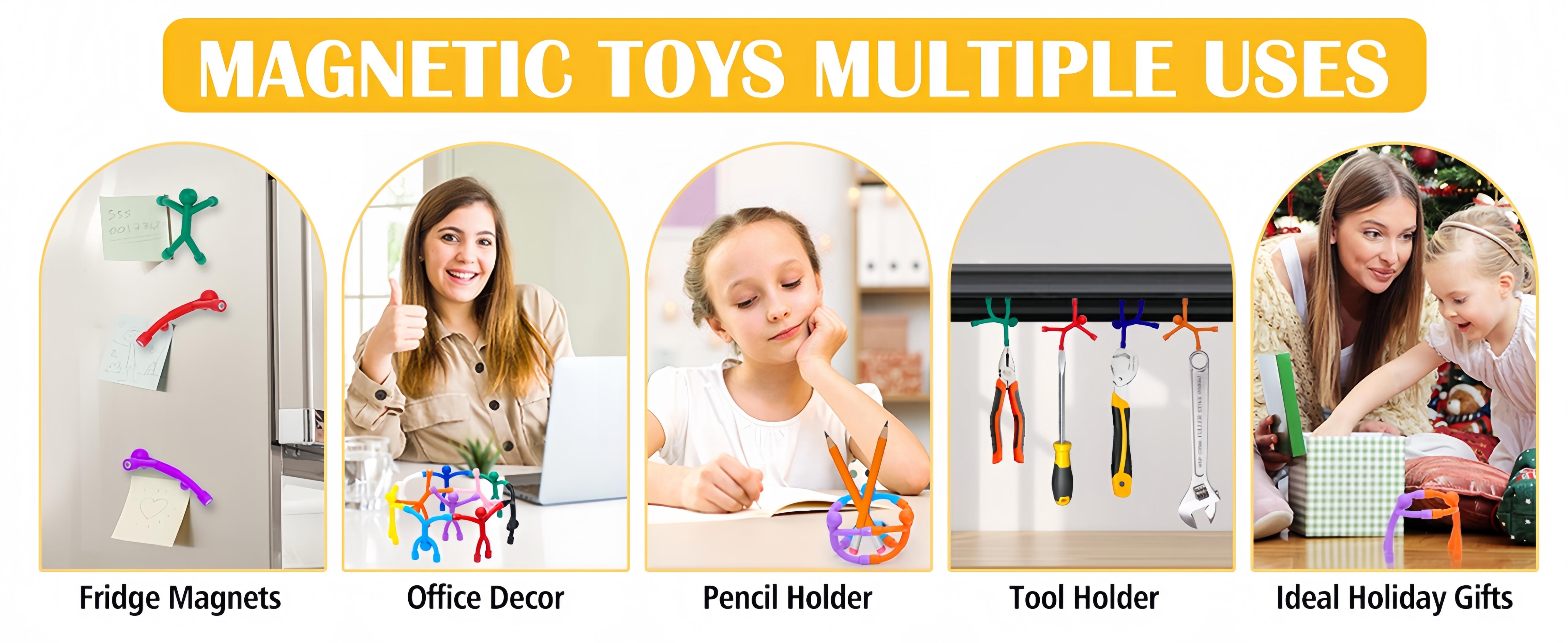 EFFUN Magnetic Fidget Toys, 10-Pack Bright Solid Colors BPA-Free Sensory Building Fridge Magnets for Kids, Travel Essentials, Autism Stress Relief, Birthday Gifts Party Favors, Relaxation EFFUN Magnetic Fidget Toys, 10-Pack Bright Solid Colors BPA-Free Sensory Building Fridge Magnets for Kids, Travel Essentials, Autism Stress Relief, Birthday Gifts Party Favors, Relaxation