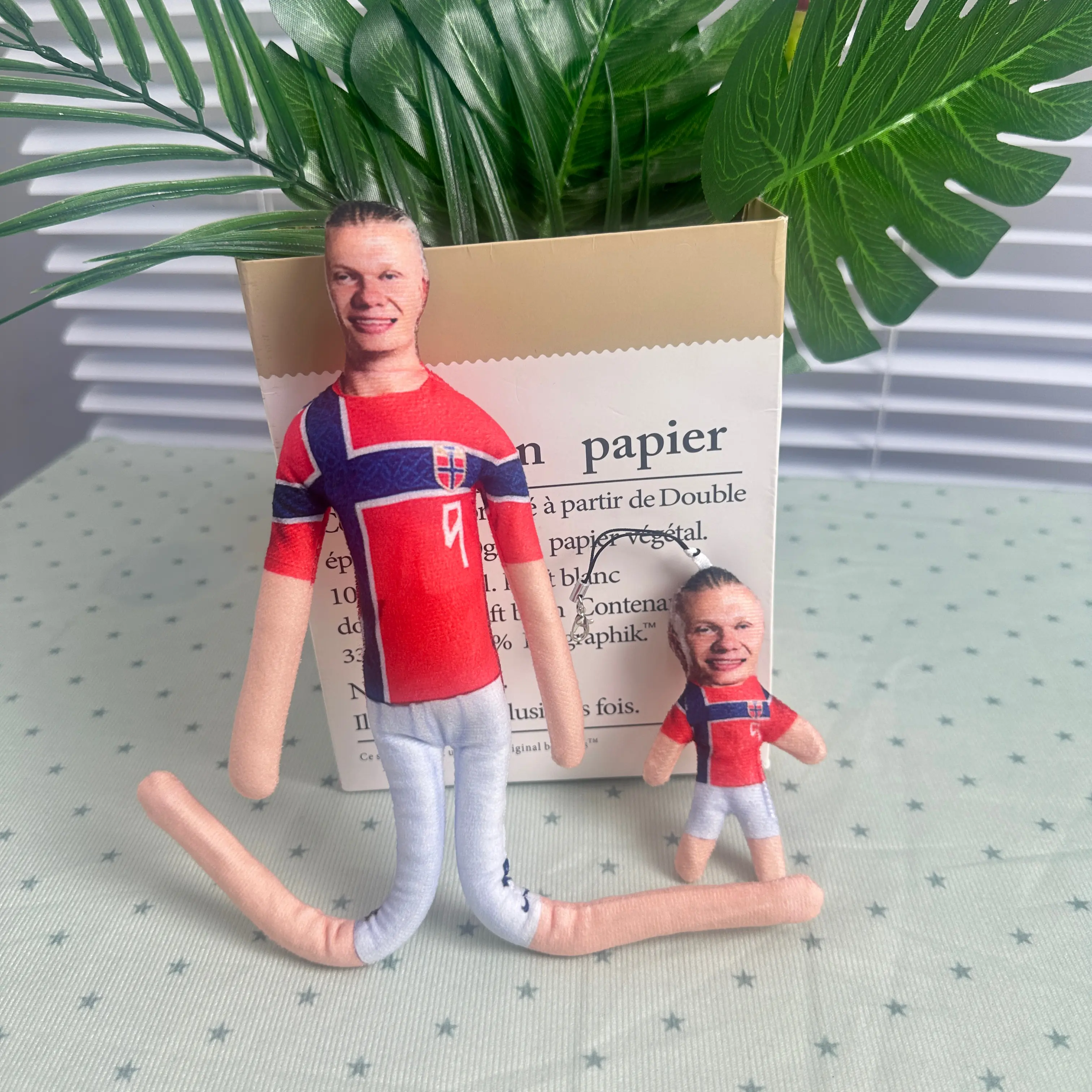 Soccer Player Plush Doll, Poseable Jointed Plush Figure, Soft Stuffed Toy