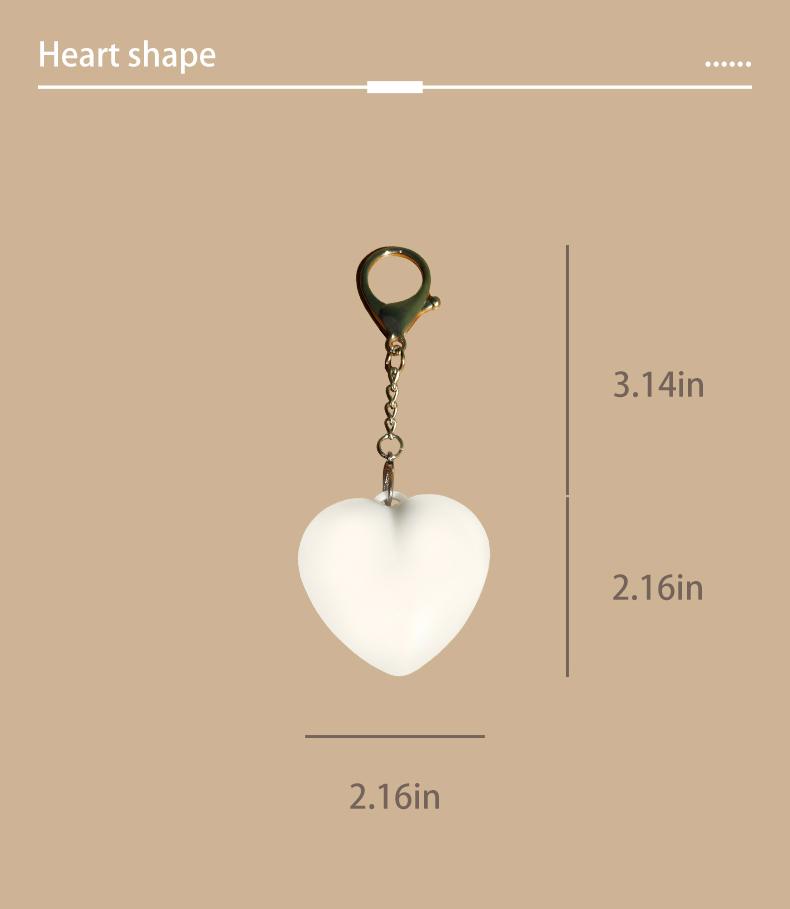 Love Wallet Tote Bag Touch Sensing Light Leather Handbag with Chain Strap for Women Heart-Shaped Illumination Functional & Stylish Accessory