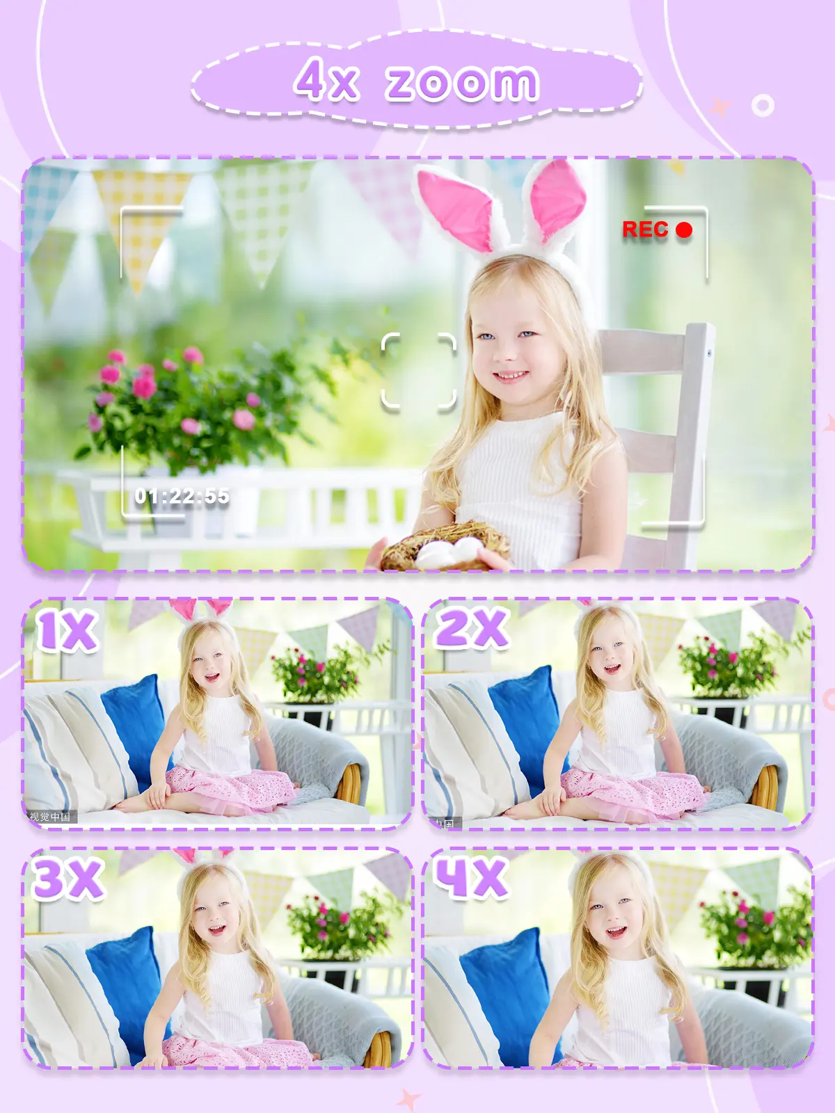 Kids Rechargeable Digital Camera with Rechargeable Battery, Selfie Mode, HD Video Recording, Cute Silicone Case