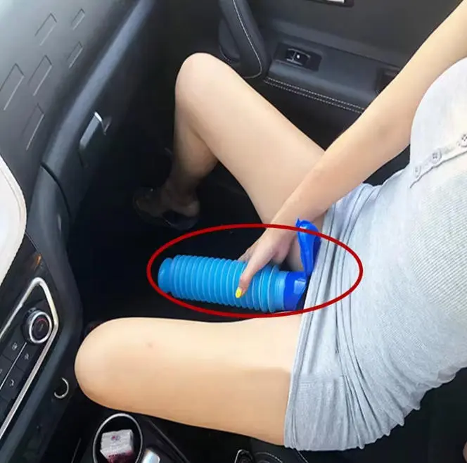 1set Urinal Car Urinal Bucket Outdoor Standing Urine Emergency Travel Portable Reusable Shrinkable Camping Toilet Urine Leak