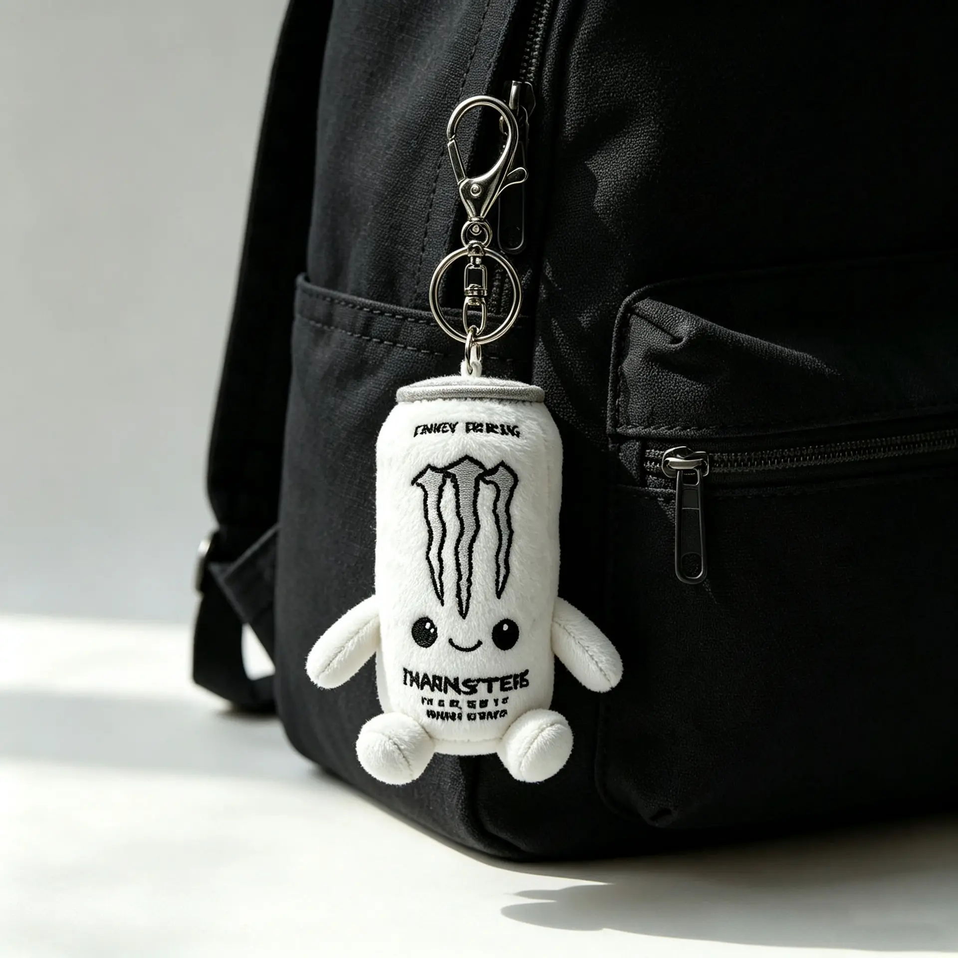 Drink Can Plush Toy - Black & White Ultra White Stuffed Doll, Soft Simulation Beverage Figure, Kawaii Collectible.