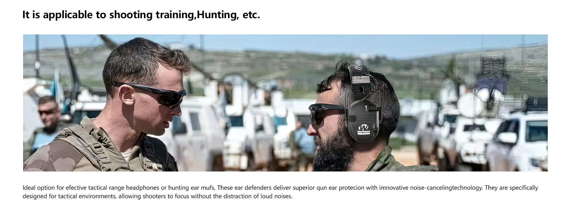 Tactical Noise Reduction Earmuffs, Adjustable Head-Mounted Tactical Accessories with Sound Pickup & HearingProtection for Competition, Hunting, Work,campingessentials,campinggear