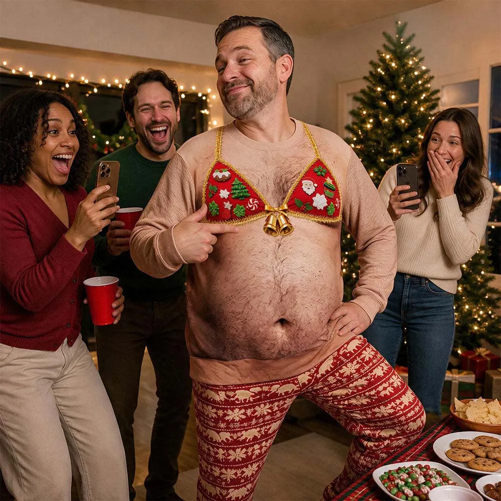 Cozy fleece novelty loungewear sweatshirt—a fun, quirky Christmas gift.