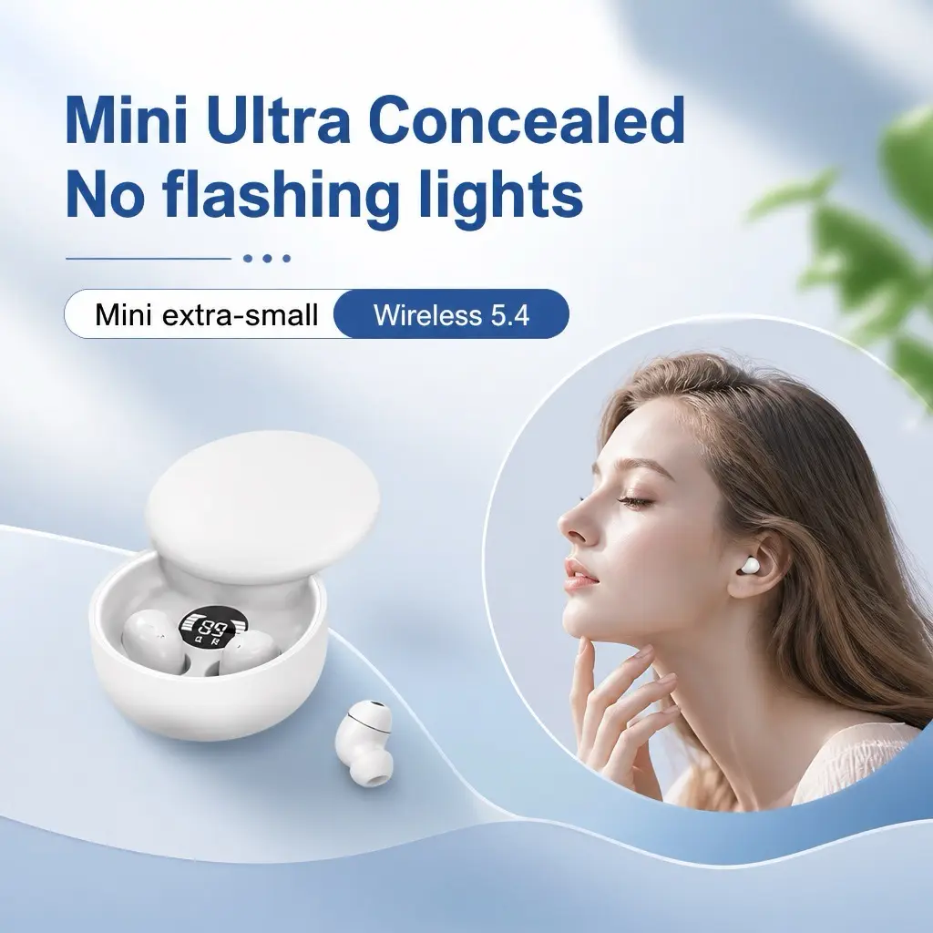 Mini Invisible Headphones Bluetooth 5.4 True Wireless In-Ear Earphones sport Audio Earbud audifonos bluetooth wireless headphones noise cancelling headphones gamingheadset