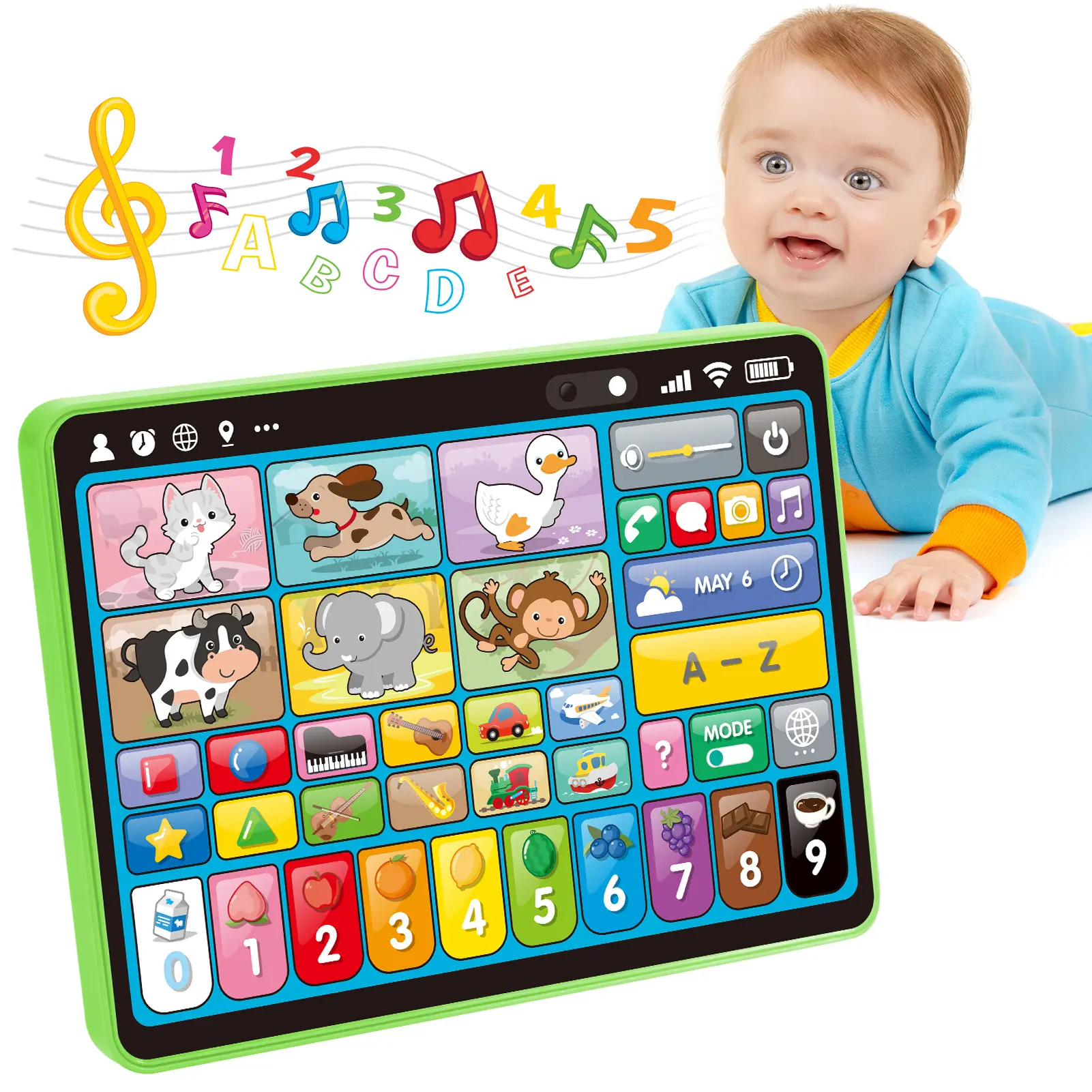 5-Language Learning Tablet for Toddlers 1-3 – New Version Educational Toy with Sounds & Speech Therapy – Early Development Easter Gifts for Boys, Girls, Baby, Toddler, Ages 1 2 3