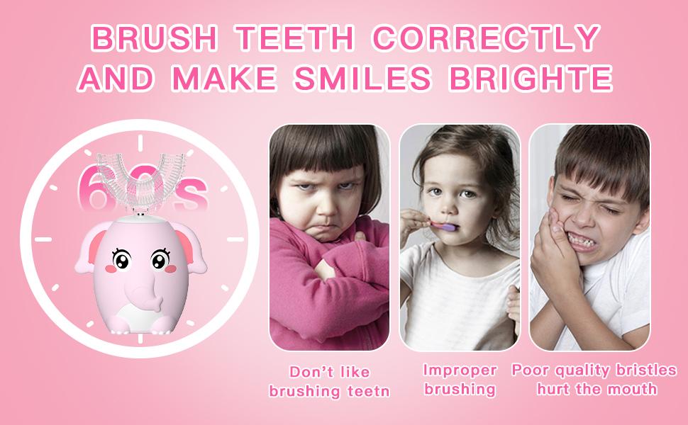 Kids U Shaped Electric Toothbrush Children Rechargeable Sonic Toddler Toothbrush baby Electric toothbrushes with1-4 Brush Heads Full Mouth 6 Cleaning Modes Oral hygiene Cleansing Kids U Shaped Electric Toothbrush Children Rechargeable Sonic Toddler Toothbrush baby Electric toothbrushes with1-4 Brush Heads Full Mouth 6 Cleaning Modes Oral hygiene Cleansing